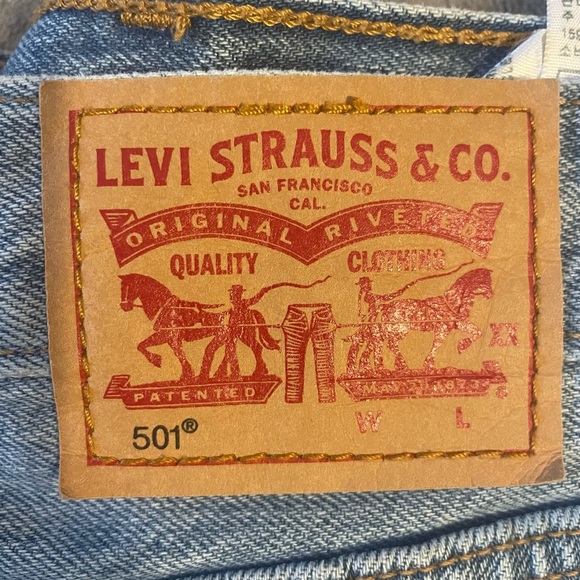 Levi 501 high rise denim high rise short - Picture 4 of 5